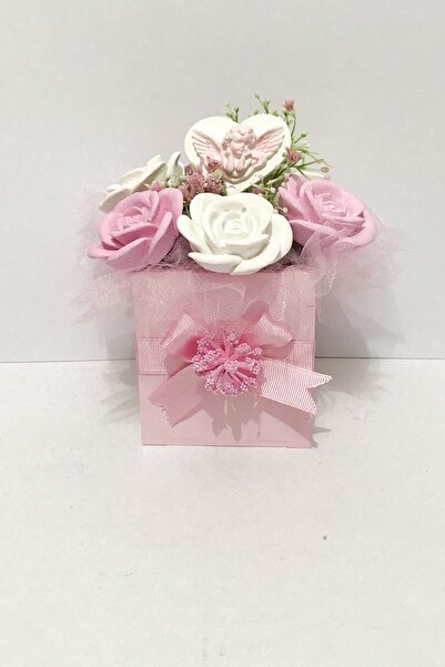 Genel Markalar Arya Pembe Güller Melekli Kokulu Taş Aranjmanı