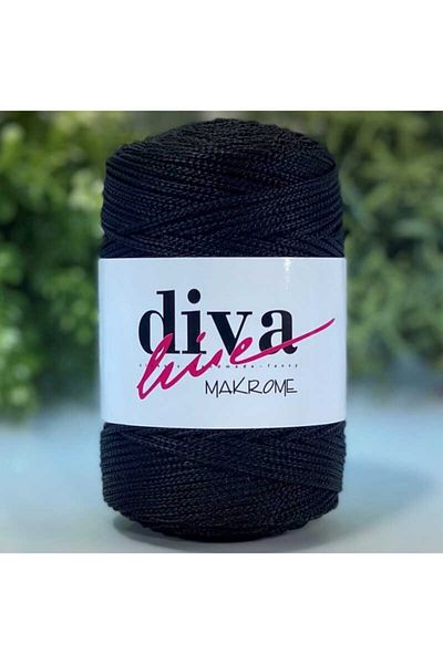 Diva İplik Σχοινί Diva Macrame 270 Μαύρο