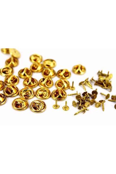 yfhobi 20 Takım Rozet Klipsi Sarı Kaplama