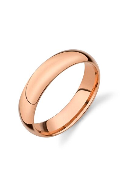 Üresinler Kuyumculuk Klasik Bombeli Düz Alyans 5mm 14 Ayar Altın