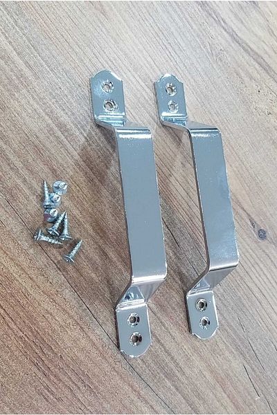 ARON (2 Pieces) Bezel Iron Joinery Handle Wooden Door Door Handle Chrome Screwed from the Top 17cm