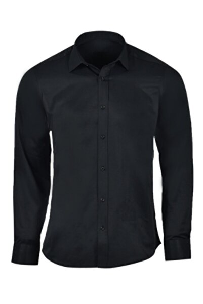 Slim Fit Mikro Saten Erkek Spor Gömlek