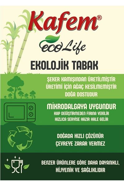 DAĞYÜCE Ecological Cardboard Plate 18 Cm - 25 Pieces