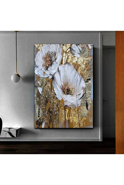 HEDİYE AKSESUARCIM Harikabirev Resimli Tablo Yağlı Boya Görünümlü Şık Çiçek M...