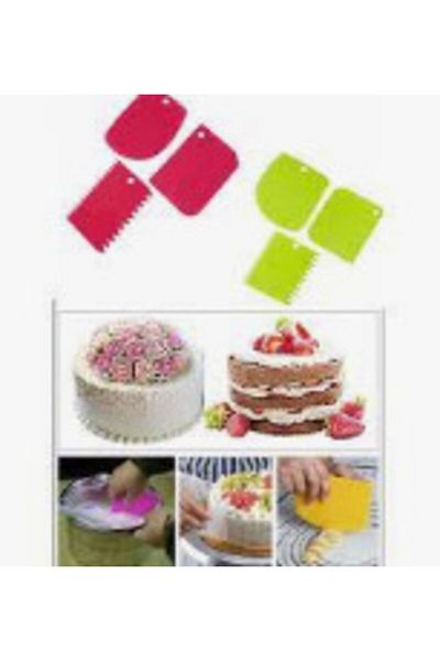 Bifirsat Cake Dough Shaping Spatula Set 3 Pieces Assortment