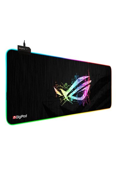 Digipod لوحة ماوس ألعاب RGB RGB قاعدة ماوس ألعاب RGB غير قابلة للانزلاق بسمك 70 × 30 4 مم