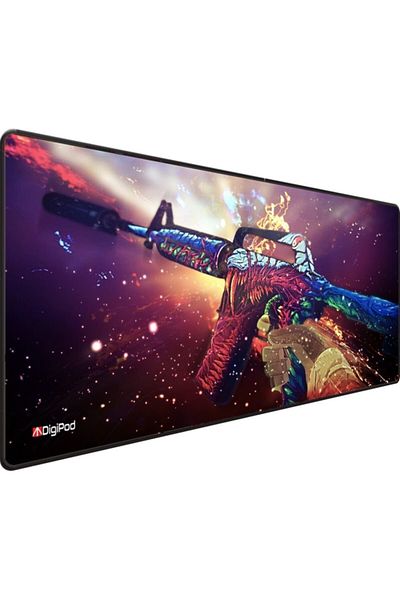 Digipod لوحة ماوس ألعاب كبيرة مقاس 90x40 XXL، قاعدة غير قابلة للانزلاق 4 مم