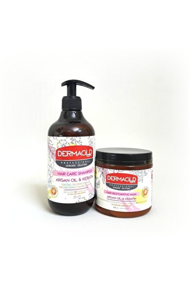 Dermacild Hair Repair Kit Argan Ve Keratin Şampuan Ve Saç Maskesi 2in1 Set