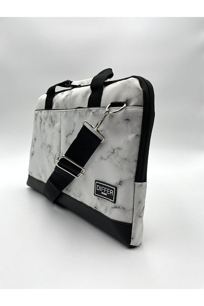 Differ Studio 17'' Inch Marble Patterned White Laptop/Macbook/notebook/computer/briefcase