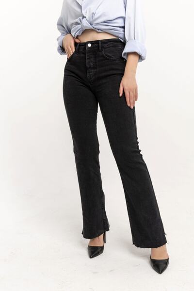 Darkly Jeans Γυναικείο μαύρο ψηλόμεσο τζιν με λεπτή εφαρμογή