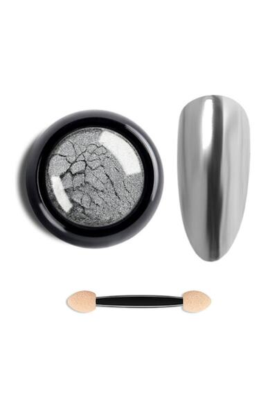 DIAMOND PROFESSIONAL Kalıcı Oje Ayna Efekti Tozu Gümüş Renk