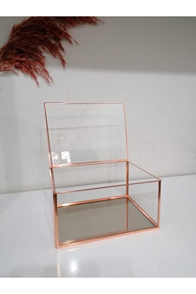 RESİTAL 20x15x10cmlik Bronz Aynalı Sanat Cam Kutu