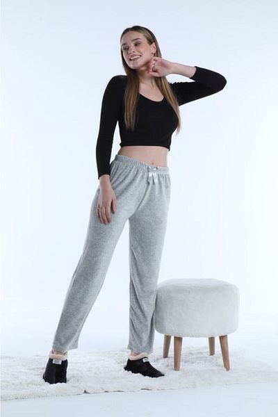 Moda Clubu Velvet Pajama Bottoms