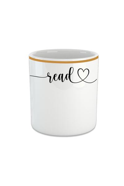 Vivas Drink, Read, Sleep Written Espresso, Double Turkish Coffee Cup - Handleless Cup