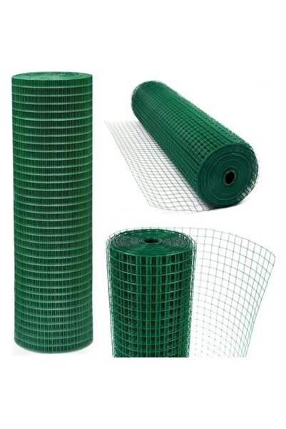 GLNTEL Bahçe Çiti- Pvc Kaplı Puntalı Kafes Teli 25x25 Göz Aralığı 150 Cm 10 M...