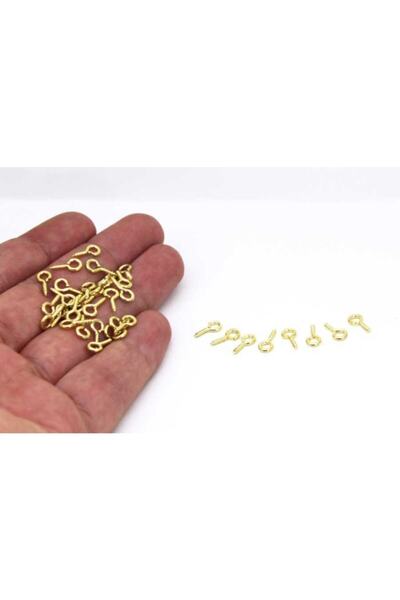 yfhobi 100 Adet - 5x10 Mm Sarı Kaplama Vidalı Halka, Vidalı Kolye Ucu