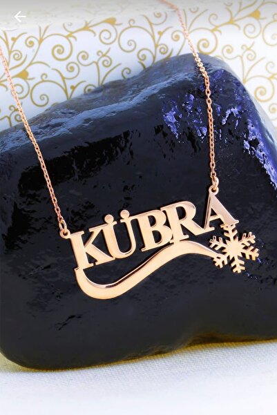 Redstone Store Kübra Isimli 925 Ayar Gümüş Rose Kolye
