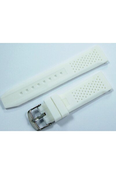 Ezgi Elektronik Silikon Saat Kordonu Beyaz 18 mm Slikon Saat Kayışı