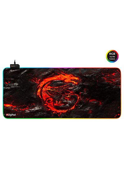 Digipod لوحة ماوس ألعاب RGB لوحة ماوس ألعاب RGB مقاس 70x30 Xl لوحة ماوس ألعاب RGB قاعدة مضادة للانزلاق 4 مم