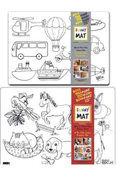 Akademi Çocuk Funny Mat Taşıtlar Ve Evcil Hayvanlar 2 Li Set