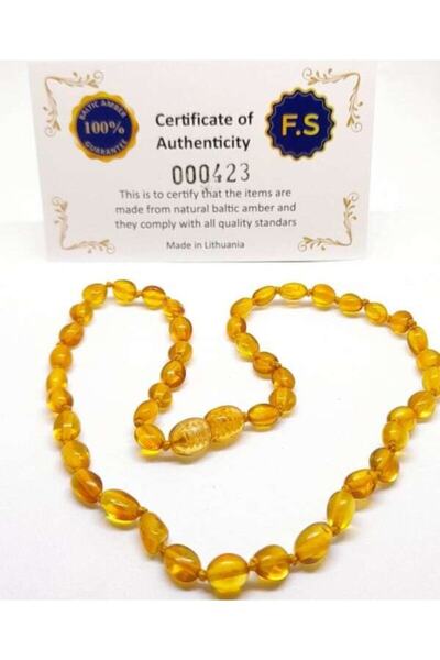 usta tesbihler Çay Rengi Habbe Model Orjinal Sertifikalı Doğal Damla Kehribar...