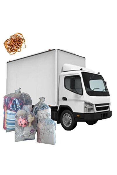 Palifix 10 Adet Şeffaf Lastikli Büyük Boy Kokusuz Ev Taşıma Poşeti Taşınma Nakliye Moloz Çuvalı 80x110