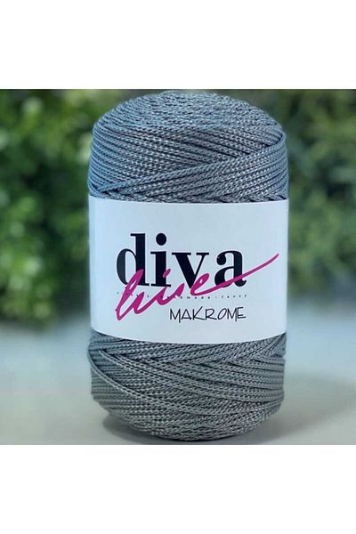 Diva İplik Diva Macrame - 64 Σκούρο Γκρι Σχοινί