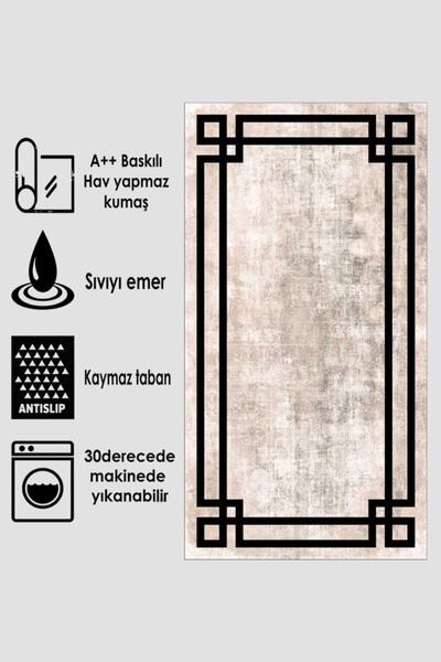 Thalia Home Non-Slip Base Washable 2 Piece 60x100 - 50x60 Bathroom Carpet Mat Toilet Seat Set