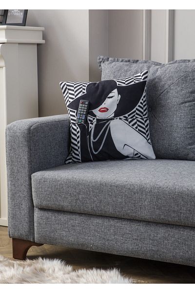 Ottoson Husă de pernă modernă cu buzunare decorative pentru casă
