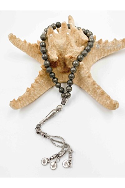 Mucize Taş سبحة من حجر البيريت الطبيعي 8 ملم