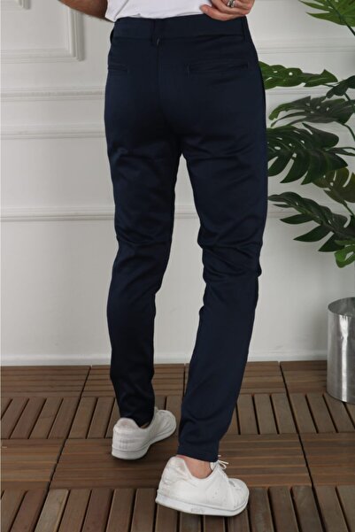 JOGGERMEN Чоловічі штани з льону - темно-сині, модель Ktn3