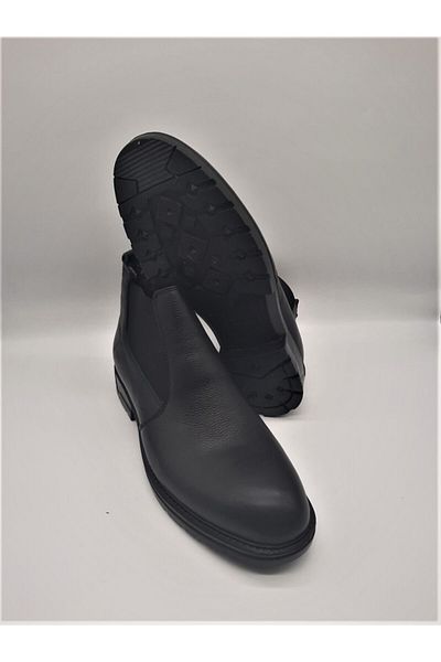 Adel New Season Men's Fur Lined Laceless Genuine Leather Boots