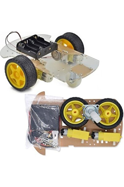 Genel Markalar Arduino Nano Mega Uno 558 Parça Robotik Kodlama Pilli 2 Wd Tekerlekli Araba Şasesi Dıy Muhafazalı