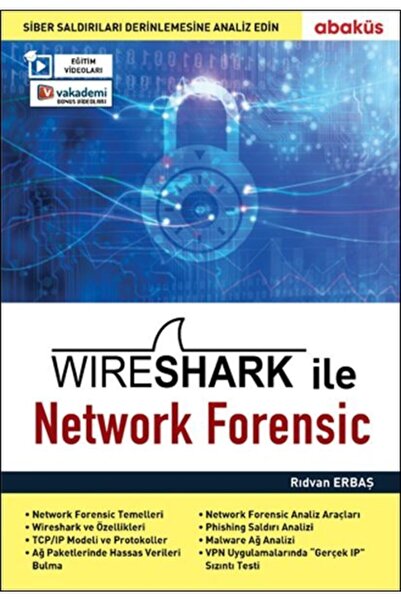 Abaküs Kitap Bsrl Wireshark Ile Network Forensic (eğitim Videolu) - Rıdvan Erbaş