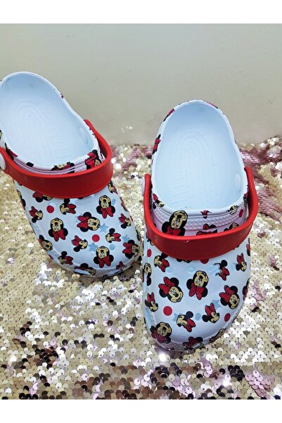Akınal Bella Mickey Mouse Desenli Kız Çocuk Cross Terlik
