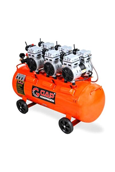 GAP KOMPRESÖR Gap 100 Litre 6 Emişli 3 Hp Sessiz Yağsız Kompresör