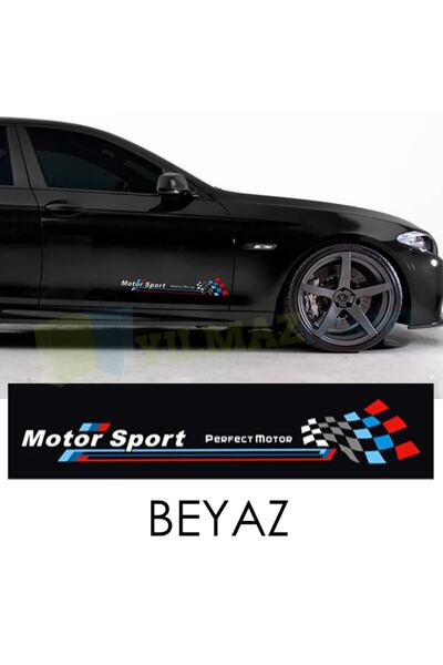 yılmazetic Bmw M Motor Sport Kapı Altı Oto Sticker Yapıştırma Etiket 2 Adet (...