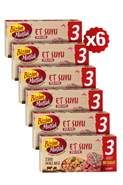 Bizim Mutfak Yerli Besi Et Suyu Bulyon 6x12'li 120gr