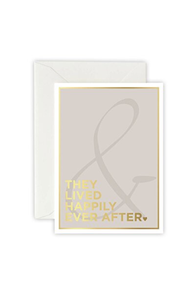 Happily Ever After - Tebrik Kartı, Zarf Ve Sticker Set