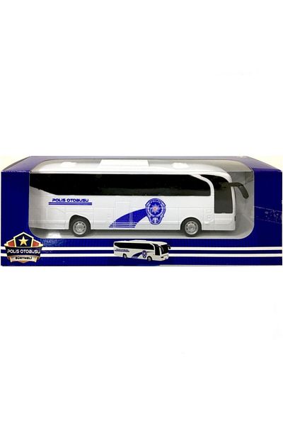 CanEm Brand: Boxed Friction Police Bus Category: Toy Buses and Minibuses
