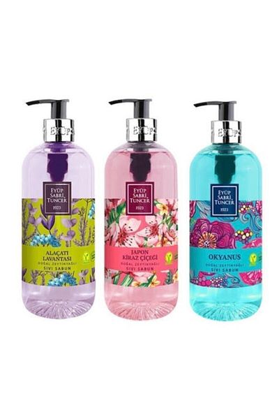 Eyüp Sabri Tuncer Lavender+Japanese Cherry Blossom+Ocean 3-Pack Liquid Soap 500 Ml