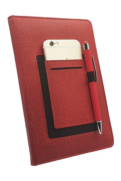 Gülay AVM Agenda Thermo Leather Pocket 13 X21 Size Striped Notebook 2114