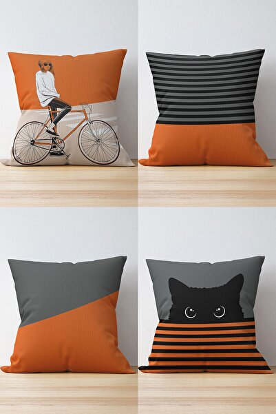 Nish & Royal 4-Piece Double Sided Special Designed Digital Printed Modern Sue...