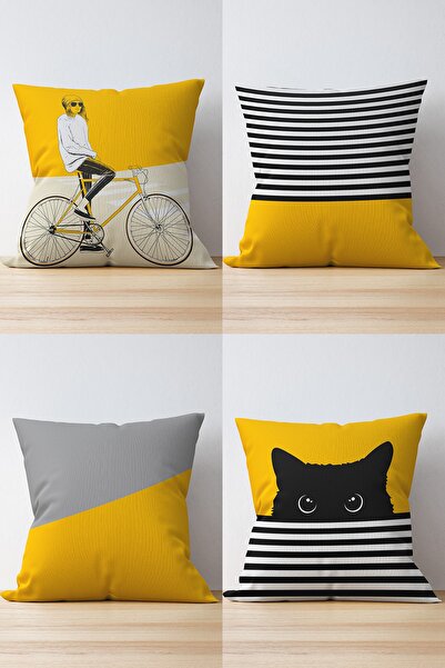Nish & Royal 4-Piece Double Sided Special Designed Digital Printed Modern Sue...