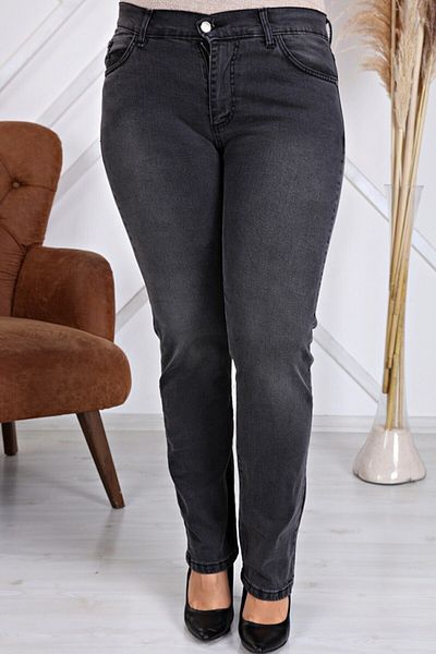 HACKER DENIM بنطلون نسائي من الجينز ذو الخصر العالي والمطحون خفيف الوزن مقاس كبير