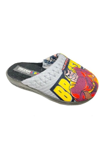 GEZER 13814 Temal Kumaş Erkek Çocuk Halı Terlik 24-29