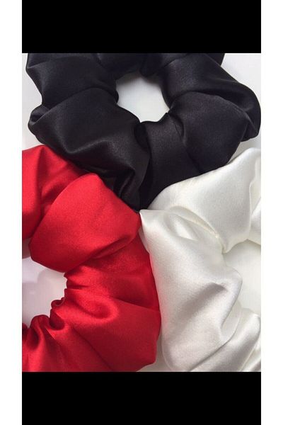 CSR Collection Set de 3 cleme de păr elastice din satin pentru femei