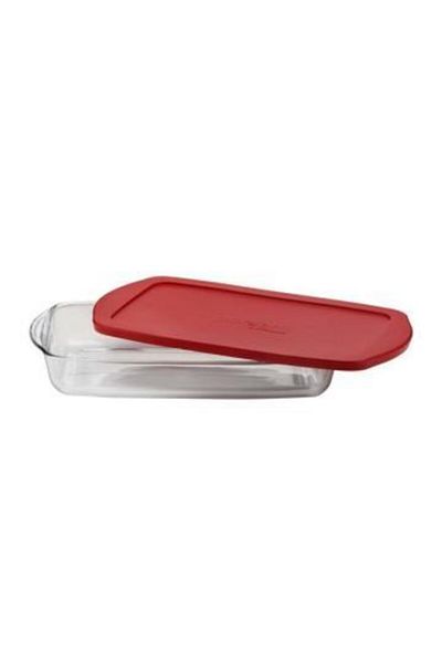 Paşabahçe 59124 Pyrex Rectangular Oven Tray with Lid 40x27 cm