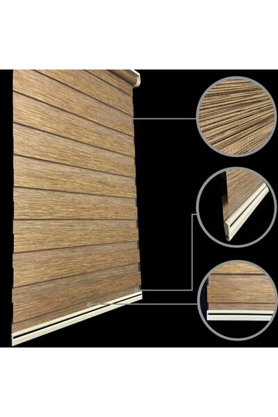 İREMKARAHOME Bambu Raks Kahverengi Zebra Perde