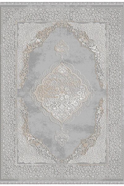 İpek Halı Gri Blossom Akrilik Halı  13603 160x235